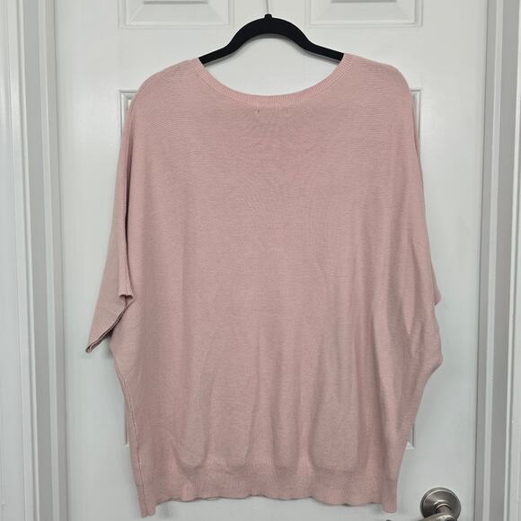 Quince Cotton Cashmere Dolman Sweater Pink XL Soft Knit Minimalist Cozy Luxury - Picture 4 of 9